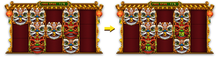 BONUS GAME 紅舞獅機制說明-逗陣弄獅