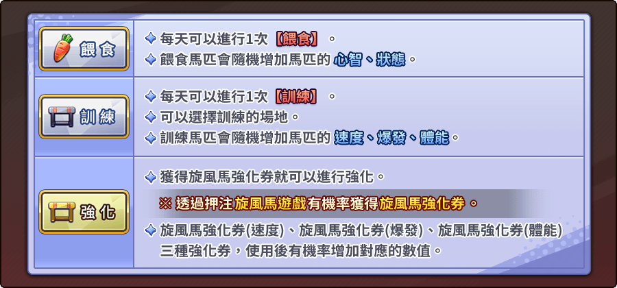 馬匹養成-旋風馬