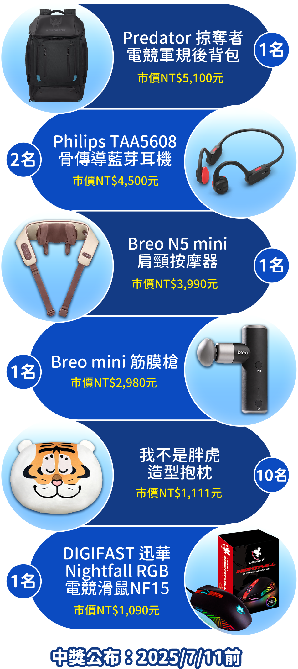 好禮獎項